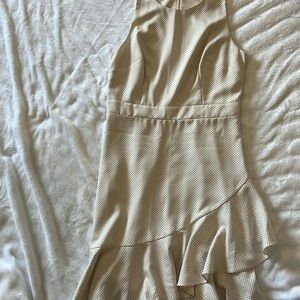 Banana Republic Dress Beige Black polka Dots Size 6